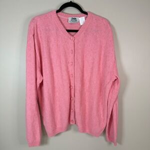 VTG Northern Reflections Women's XL Pink Button Cardigan Sweater X Parkhurst
